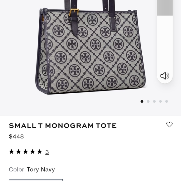 Tory burch hp  gorgeous tote blue 💙 gorgeous gorgeous small tote bag new - Picture 7 of 10